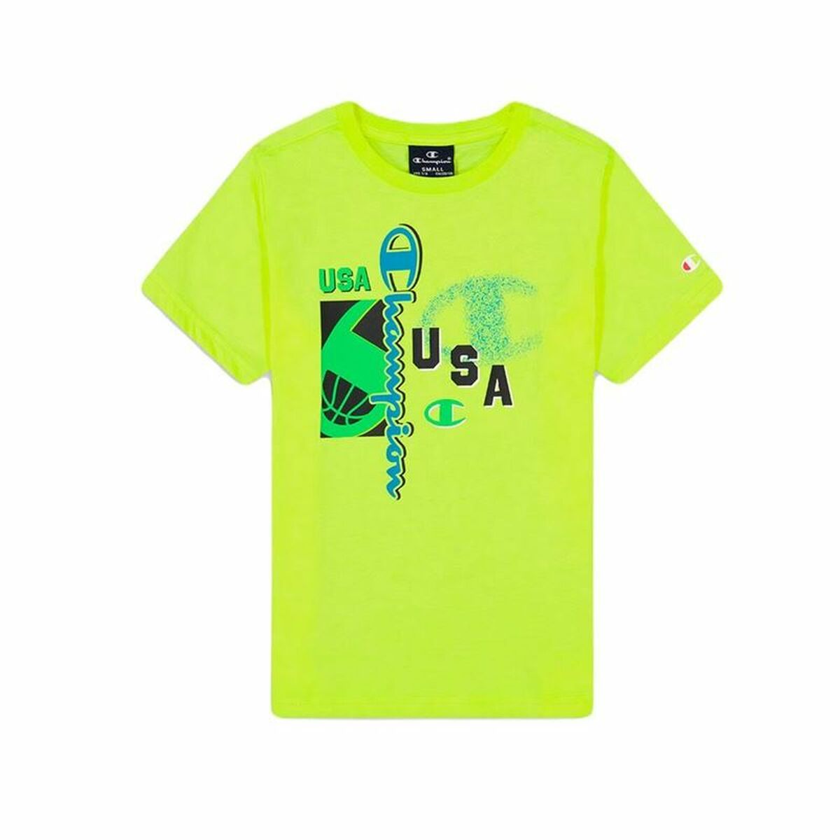 Ανδρική Μπλούζα με Κοντό Μανίκι Champion Crewneck Ανοιχτό Πράσινο