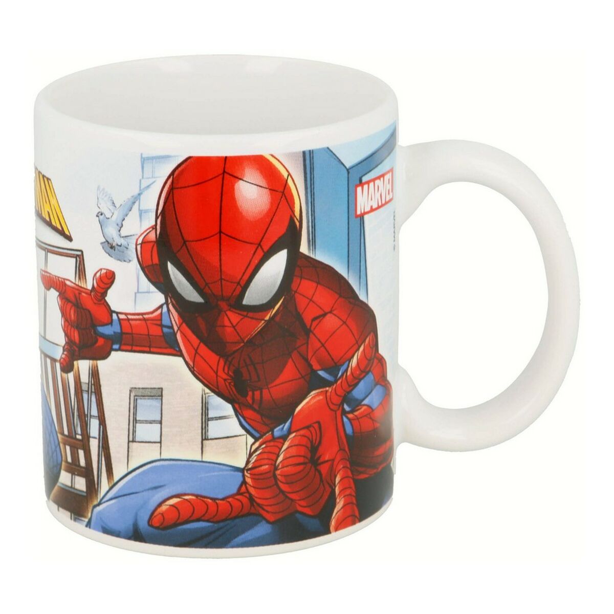 Κούπα Φλιτζάνι Spider-Man Great power Μπλε Κόκκινο Κεραμικά 350 ml