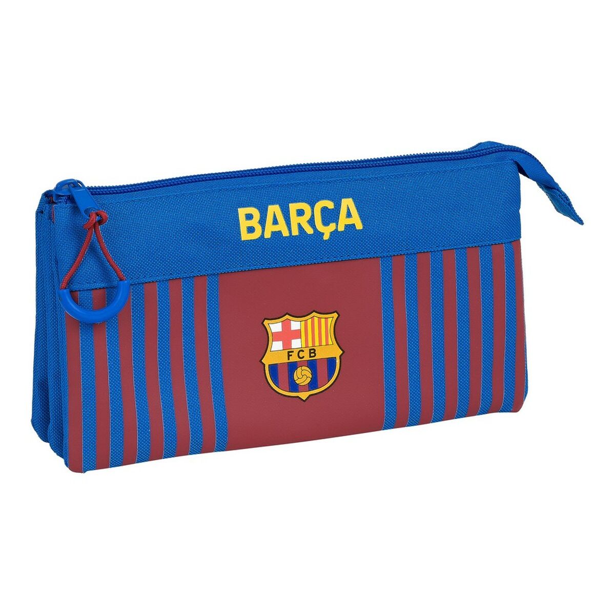 Τριπλή Κασετίνα F.C. Barcelona M744 22 x 12 x 3 cm Μπορντό Ναυτικό Μπλε