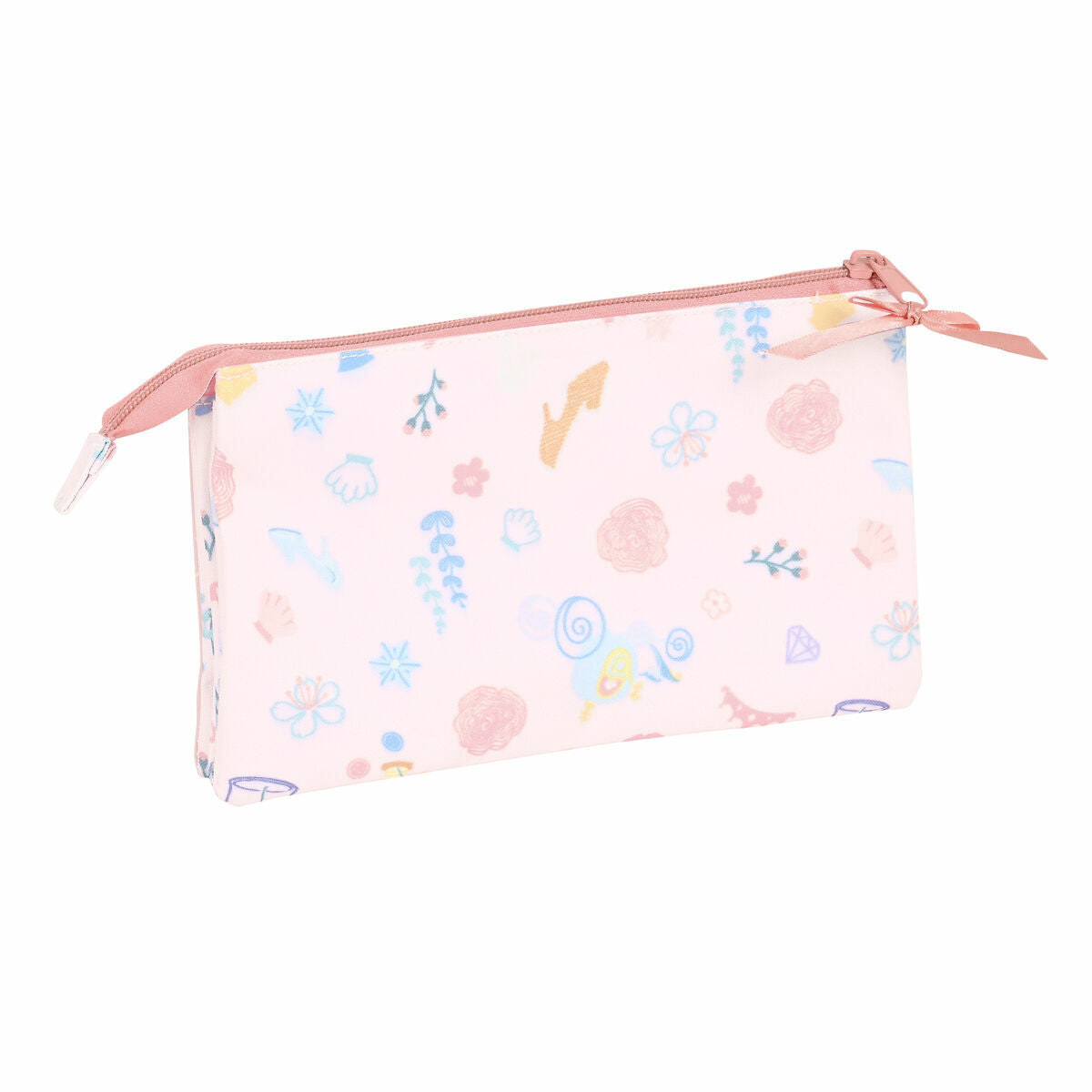 Τριπλή Κασετίνα Princesses Disney Dream it Ροζ 22 x 12 x 3 cm