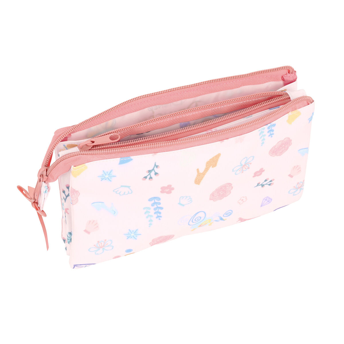 Τριπλή Κασετίνα Princesses Disney Dream it Ροζ 22 x 12 x 3 cm