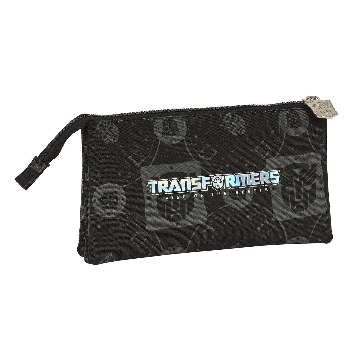 Τριπλή Κασετίνα Transformers Μαύρο 22 x 12 x 3 cm
