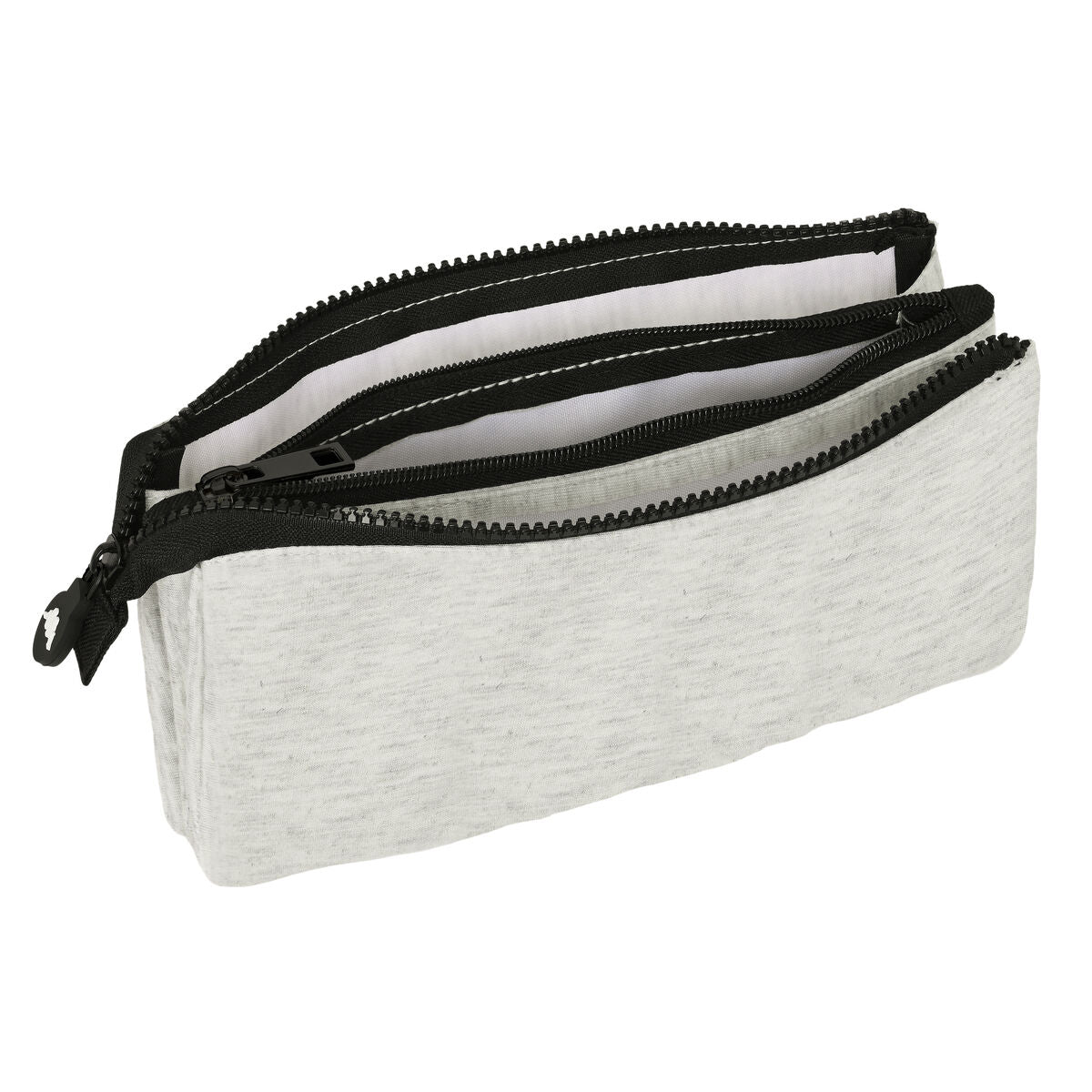 Τριπλή Κασετίνα Kappa Grey knit Γκρι (22 x 12 x 3 cm)