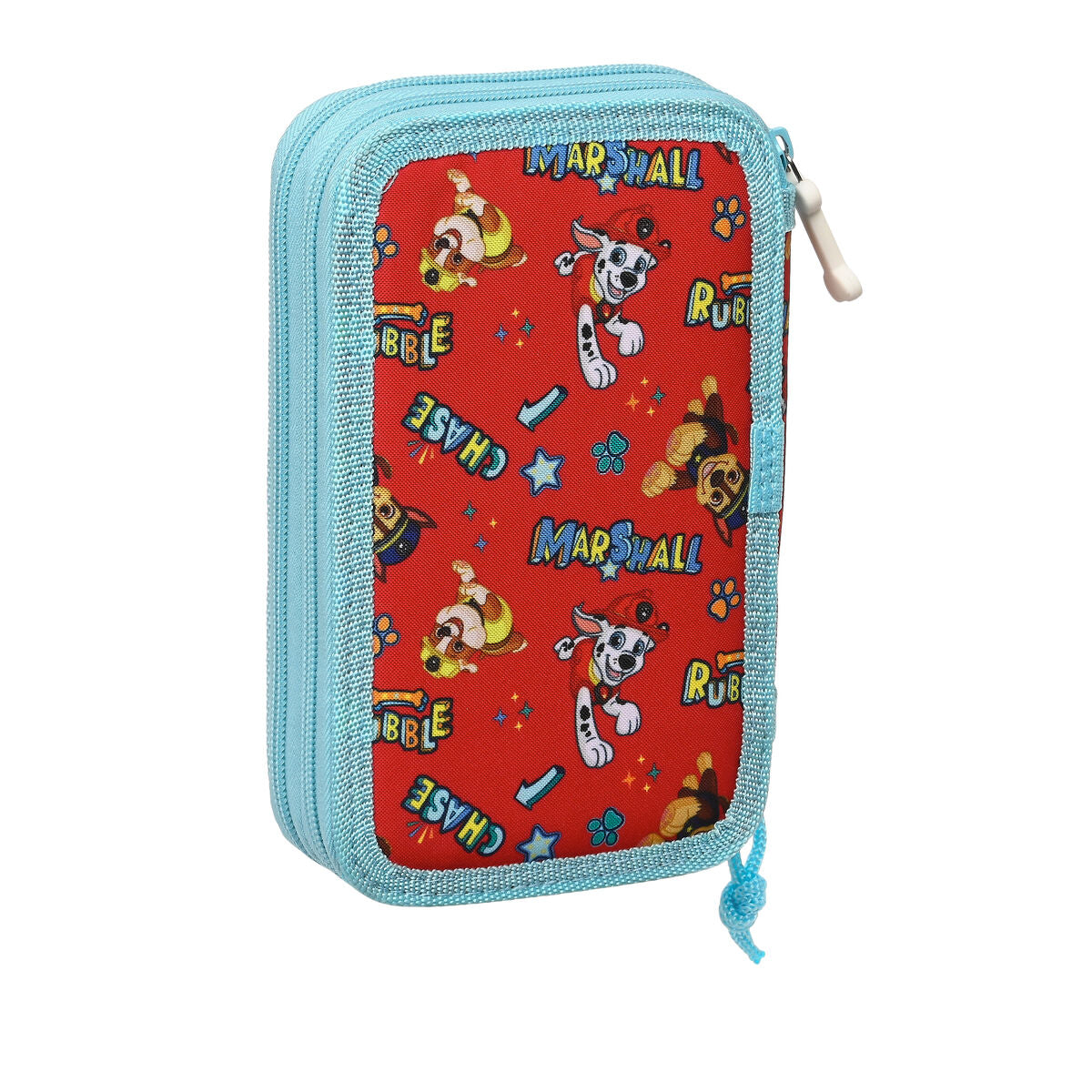 Κασετίνα με Αξεσουάρ The Paw Patrol Funday Μπλε Κόκκινο 12.5 x 19.5 x 4 cm (28 Τεμάχια)