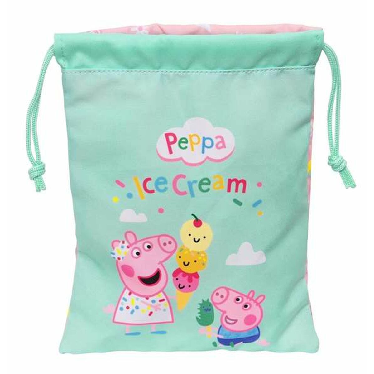 Τσάντα Γεύματος Peppa Pig Ice cream Σάκοι 20 x 25 x 1 cm Ροζ Μέντα