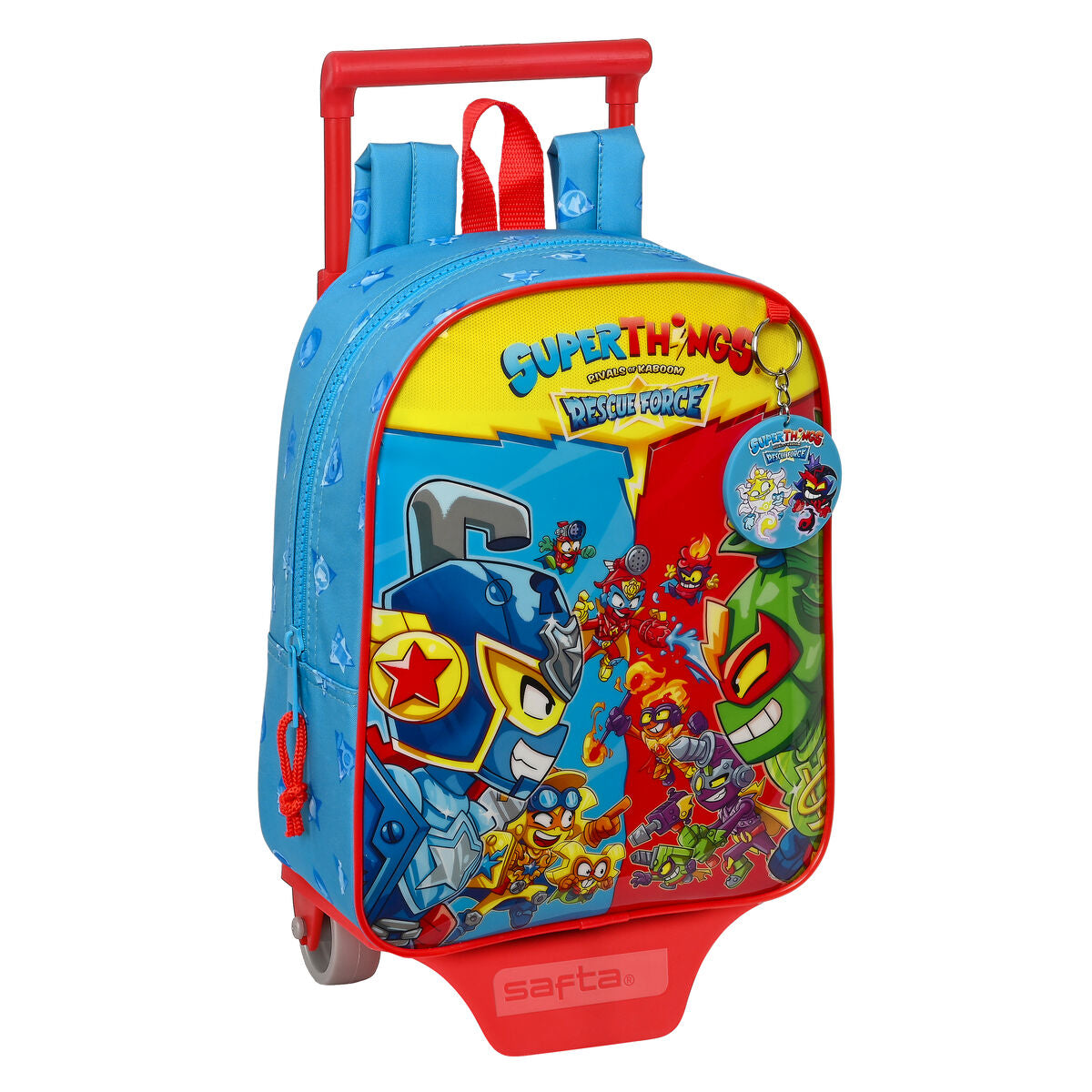 Σχολική Τσάντα με Ρόδες SuperThings Rescue force Μπλε 22 x 27 x 10 cm