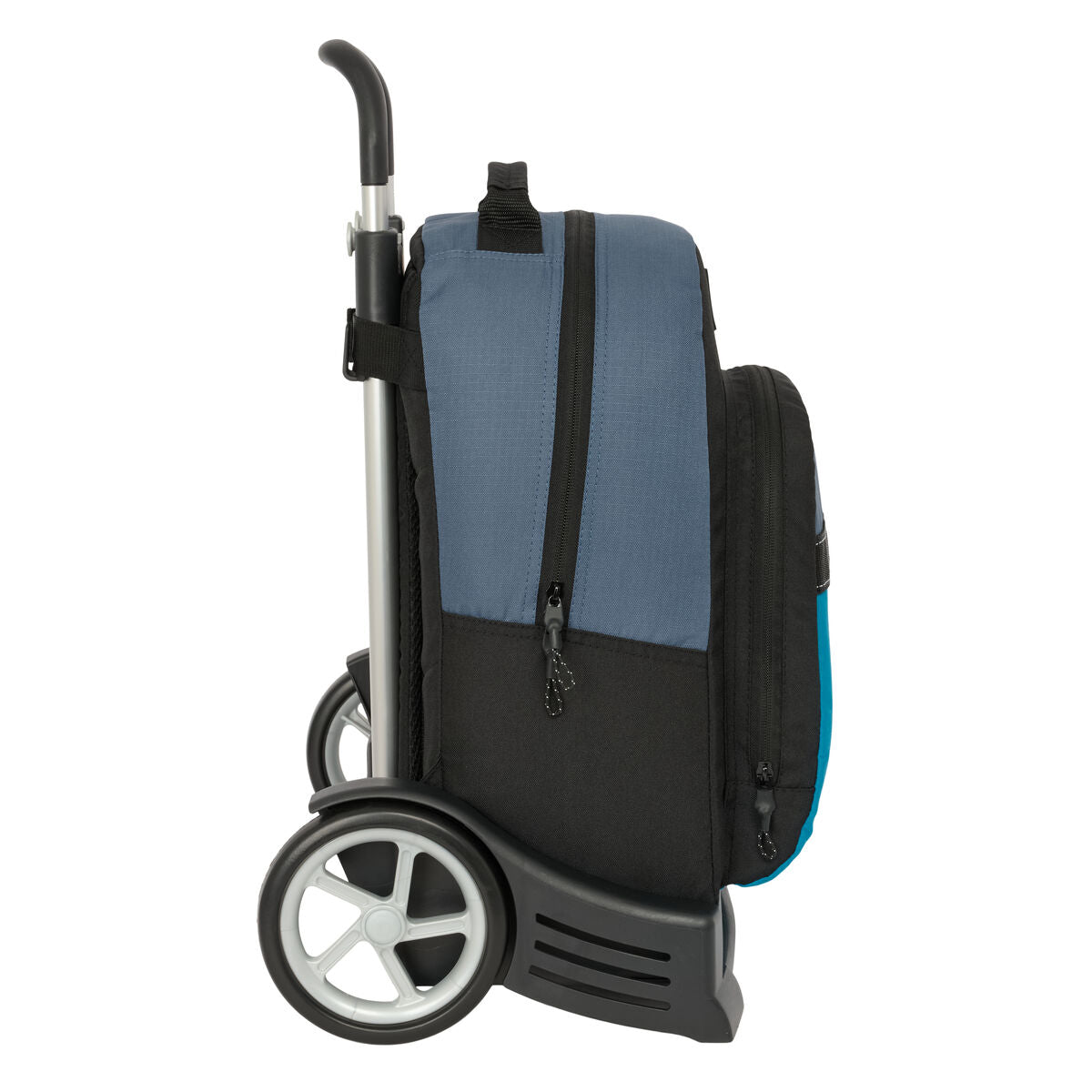 Σχολική Τσάντα με Ρόδες BlackFit8 California Μπλε Μαύρο 32 x 42 x 15 cm