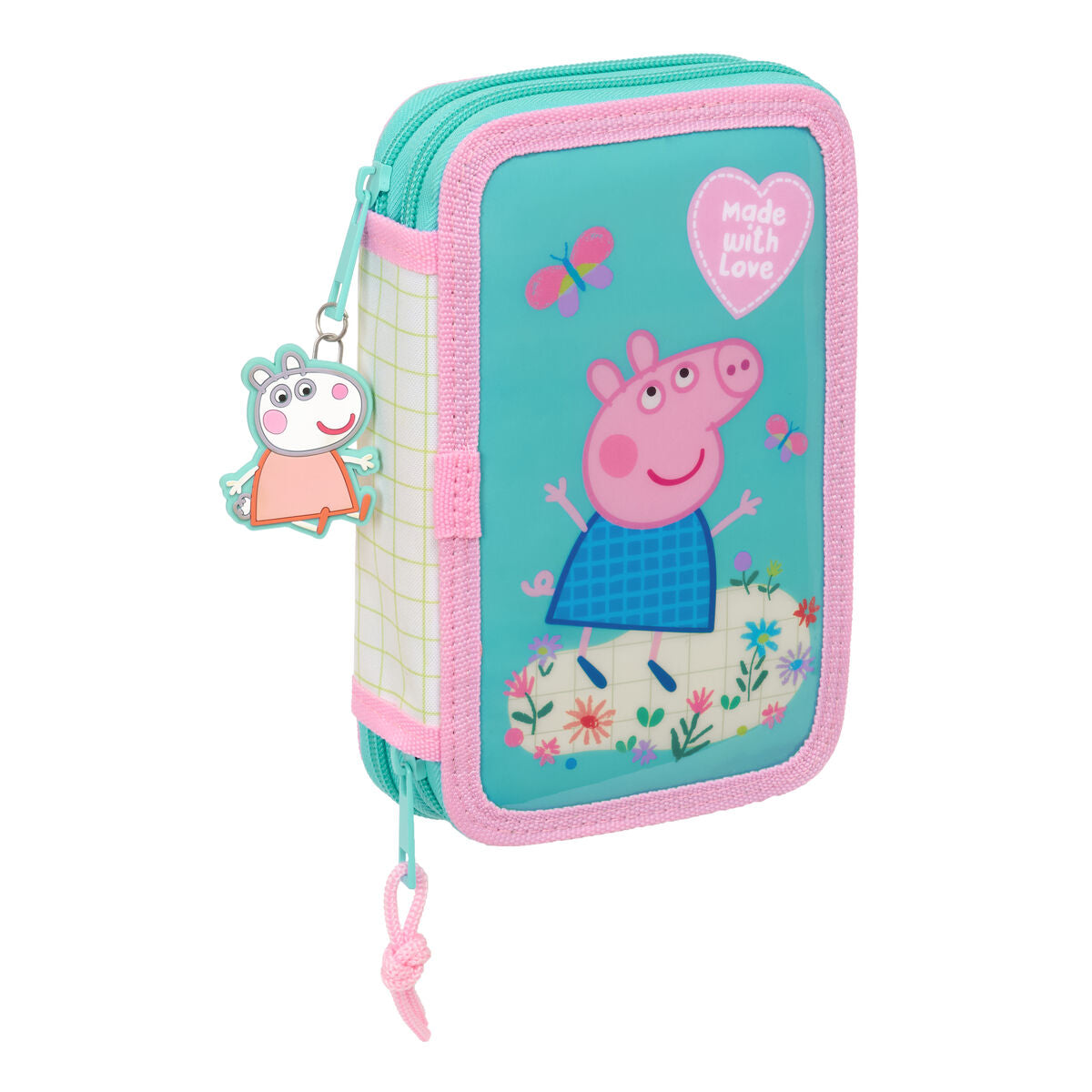 Κασετίνα με Αξεσουάρ Peppa Pig Pretty flowers Κίτρινο Μέντα 12.5 x 19.5 x 4 cm 29 Τεμάχια