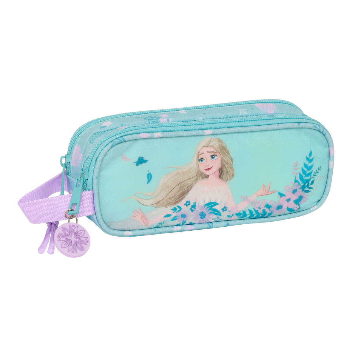 Διπλή Κασετίνα Frozen Hello spring Ανοιχτό Μπλε 21 x 8 x 6 cm