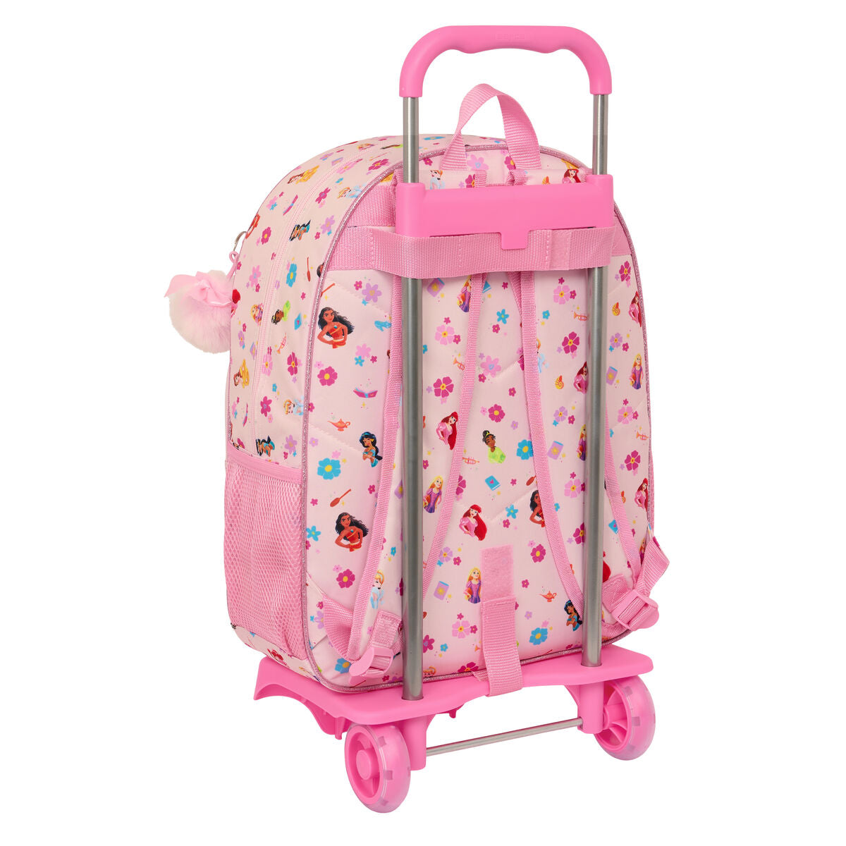 Σχολική Τσάντα με Ρόδες Disney Princess Summer adventures Ροζ 33 x 42 x 14 cm