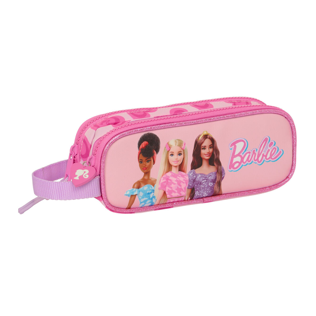 Διπλή Κασετίνα Barbie Love Ροζ 21 x 8 x 6 cm