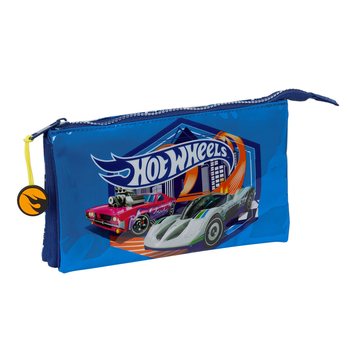 Τριπλή Κασετίνα Hot Wheels Sonny Ναυτικό Μπλε 22 x 12 x 3 cm