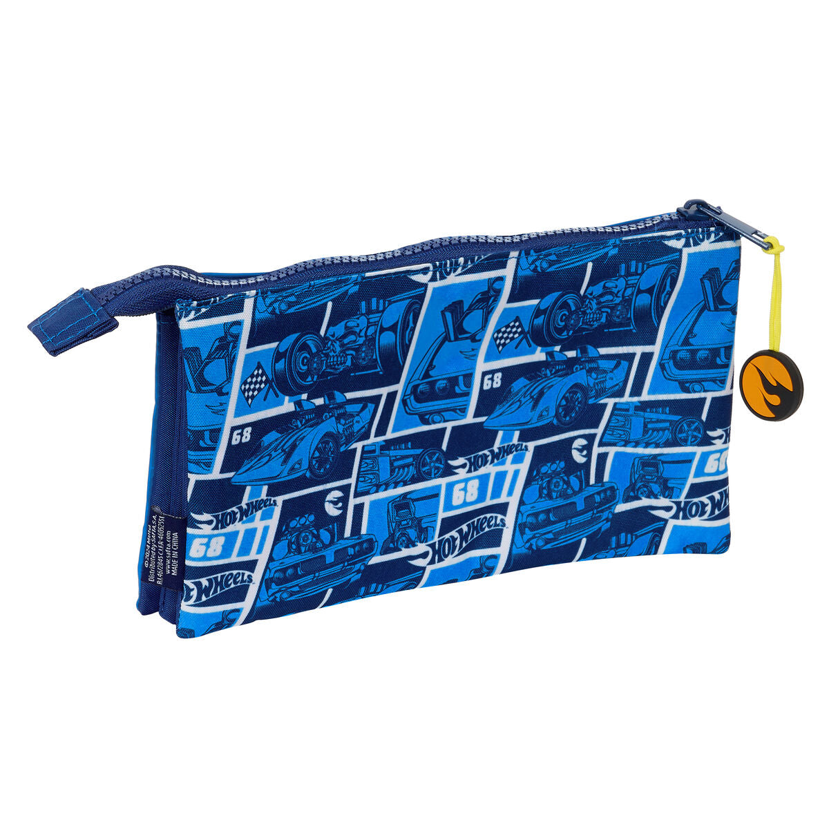 Τριπλή Κασετίνα Hot Wheels Sonny Ναυτικό Μπλε 22 x 12 x 3 cm