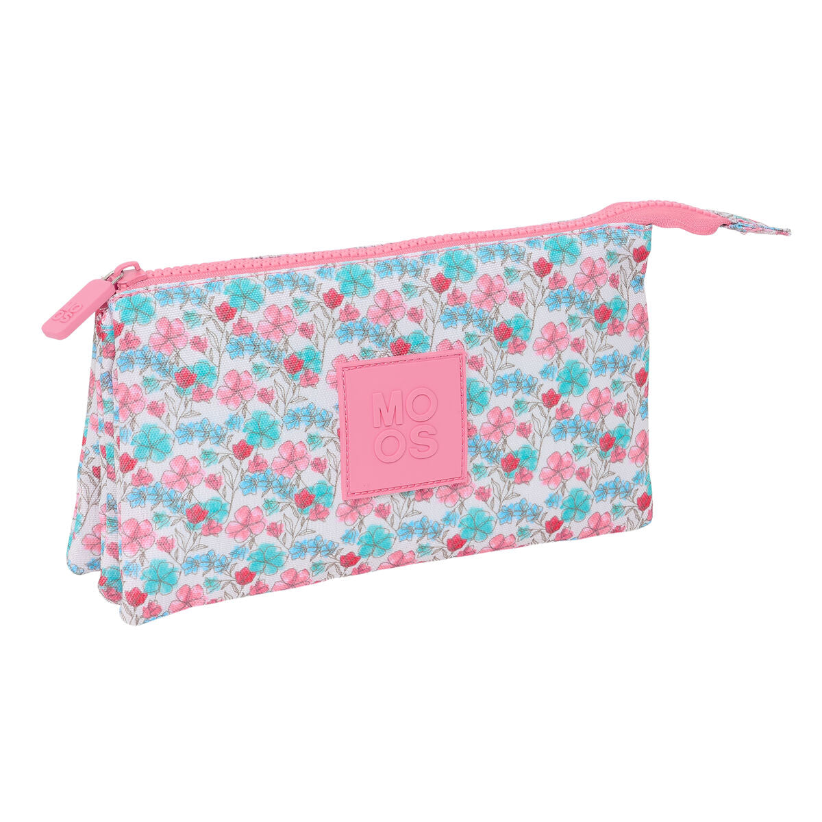 Τριπλή Κασετίνα Moos Flores Πολύχρωμο 22 x 12 x 3 cm