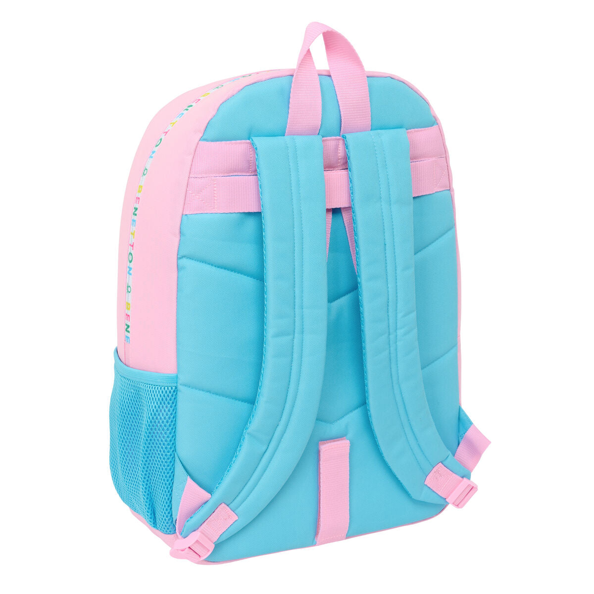 Σχολική Τσάντα Benetton Unique Ροζ Τυρκουάζ 30 x 46 x 14 cm