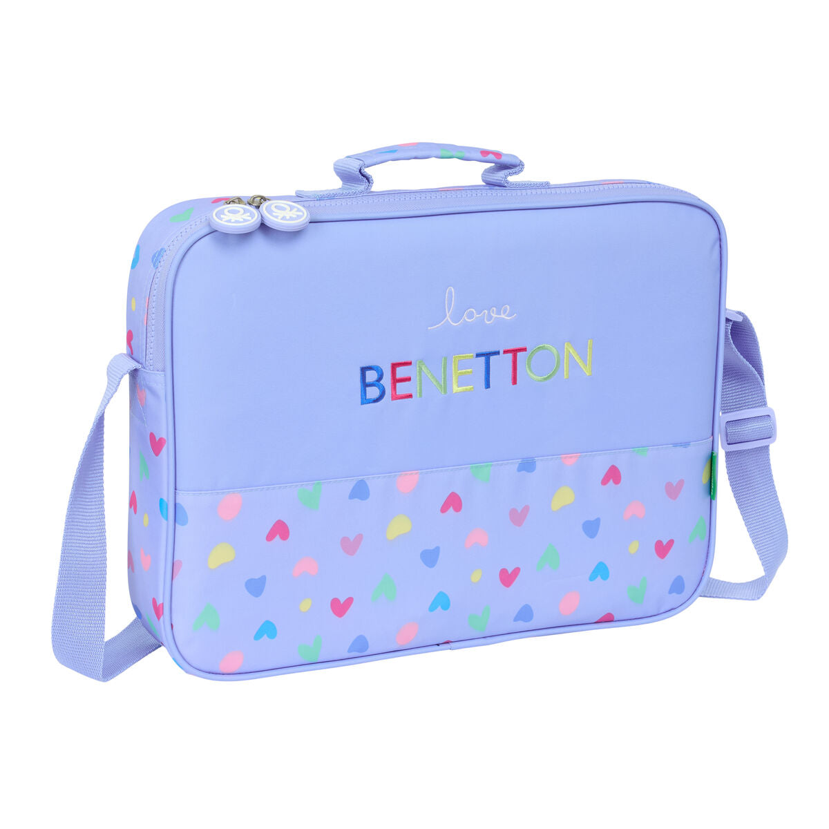 Σχολική Τσάντα Benetton Lila Λιλά 38 x 28 x 6 cm