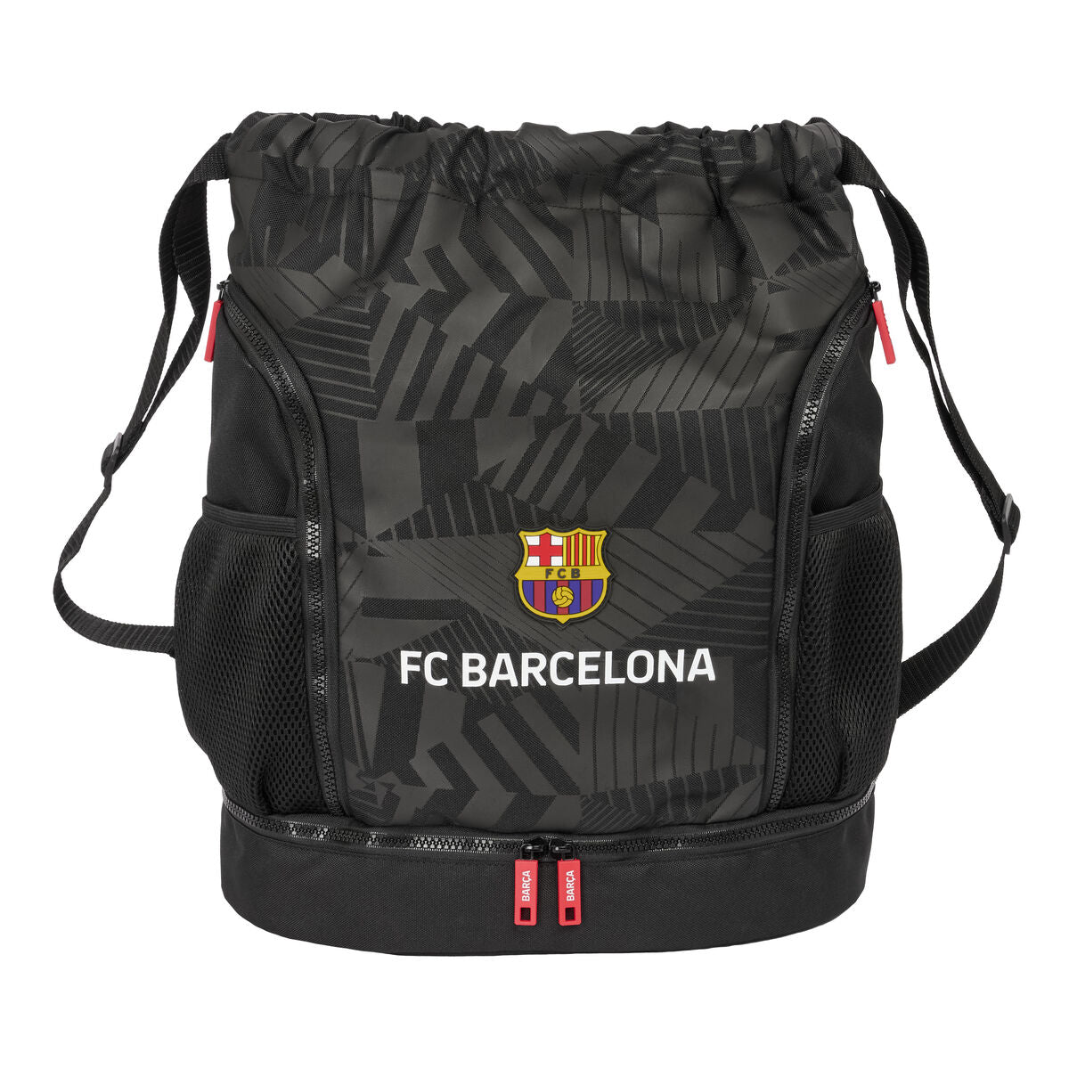 Σχολική Τσάντα με Σχοινιά F.C. Barcelona Black Μαύρο 35 x 40 x 1 cm