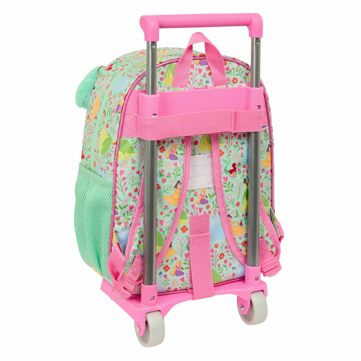 Σχολική Τσάντα με Ρόδες Disney Princess Bloom Πράσινο Ροζ 26 x 11 x 67 cm 26 x 34 x 11 cm