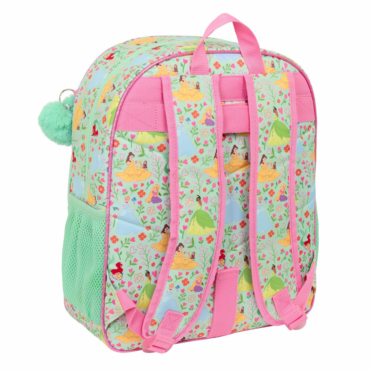 Σχολική Τσάντα Disney Princess Bloom Πράσινο Ροζ 32 x 38 x 12 cm