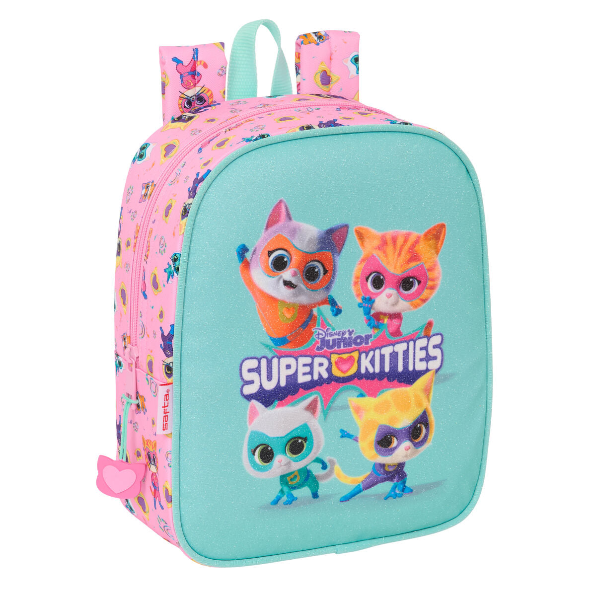 Σχολική Τσάντα SuperKitties Ροζ Τυρκουάζ 22 x 27 x 10 cm