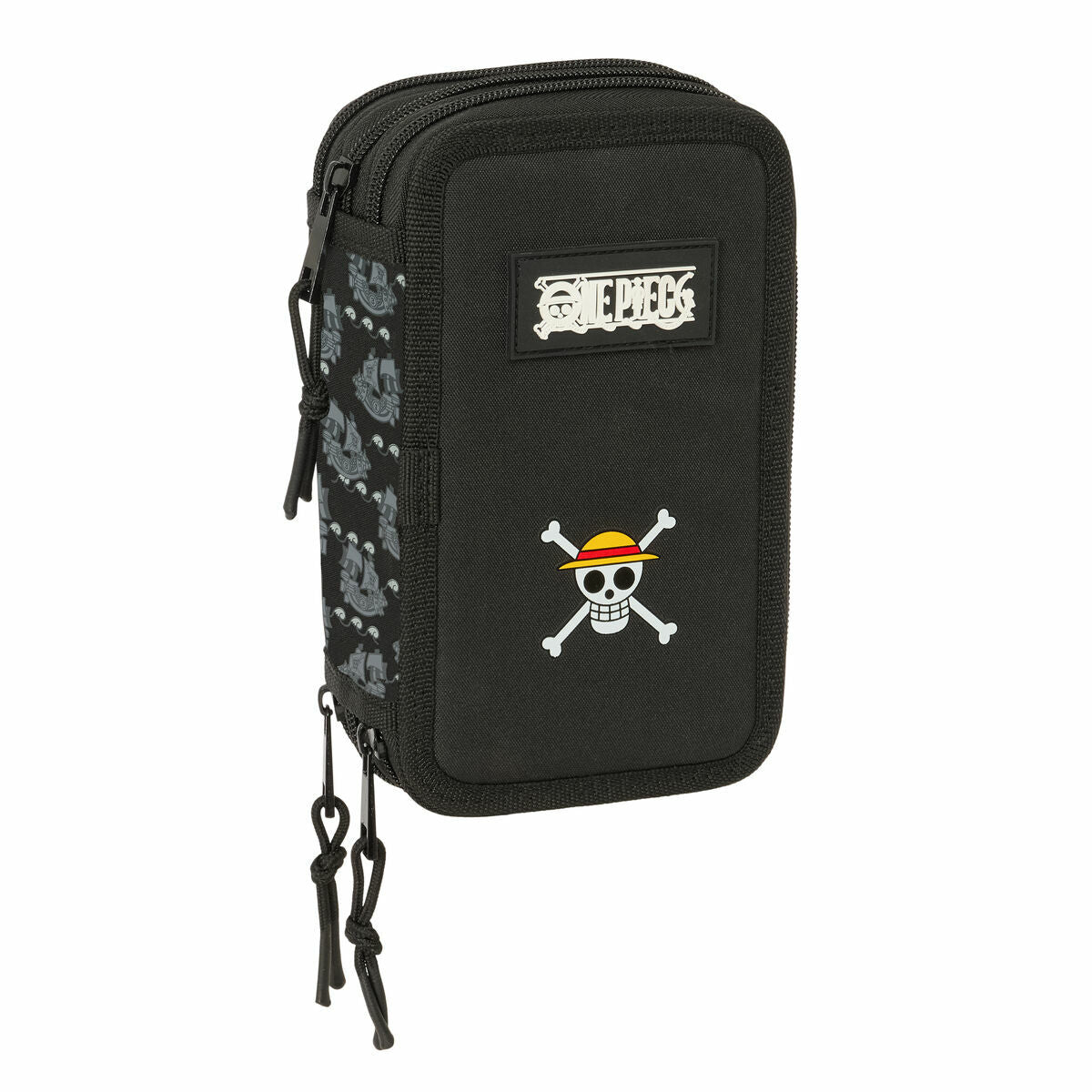 Τριπλή Κσετίνα One Piece Pirates Μαύρο 12,5 x 19,5 x 5,5 cm 37 Τεμάχια