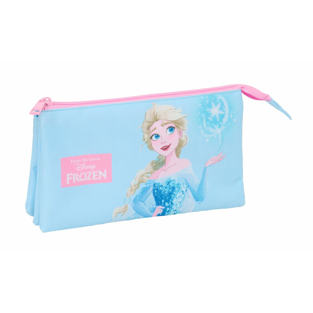 Τριπλή Κασετίνα Frozen Μπλε Ροζ 22 x 12 x 3 cm