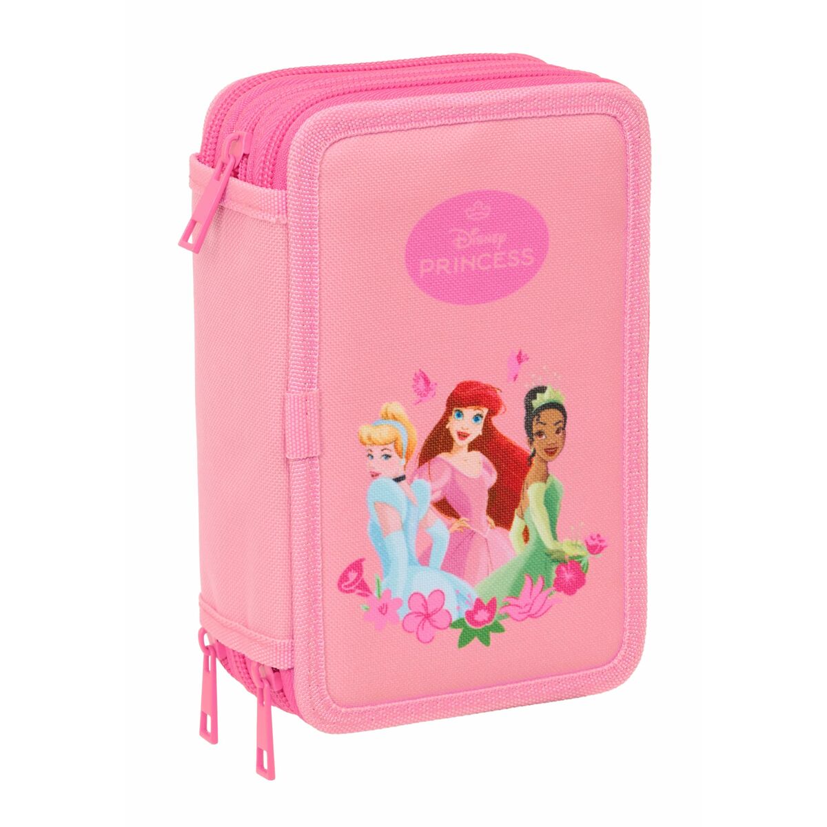 Τριπλή Κσετίνα Disney Princess Ροζ 12,5 x 19,5 x 5,5 cm 37 Τεμάχια