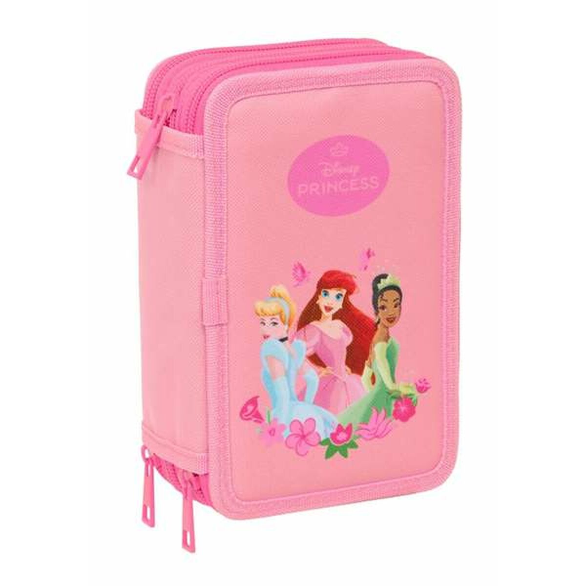 Τριπλή Κσετίνα Disney Princess Ροζ 12,5 x 19,5 x 5,5 cm 37 Τεμάχια