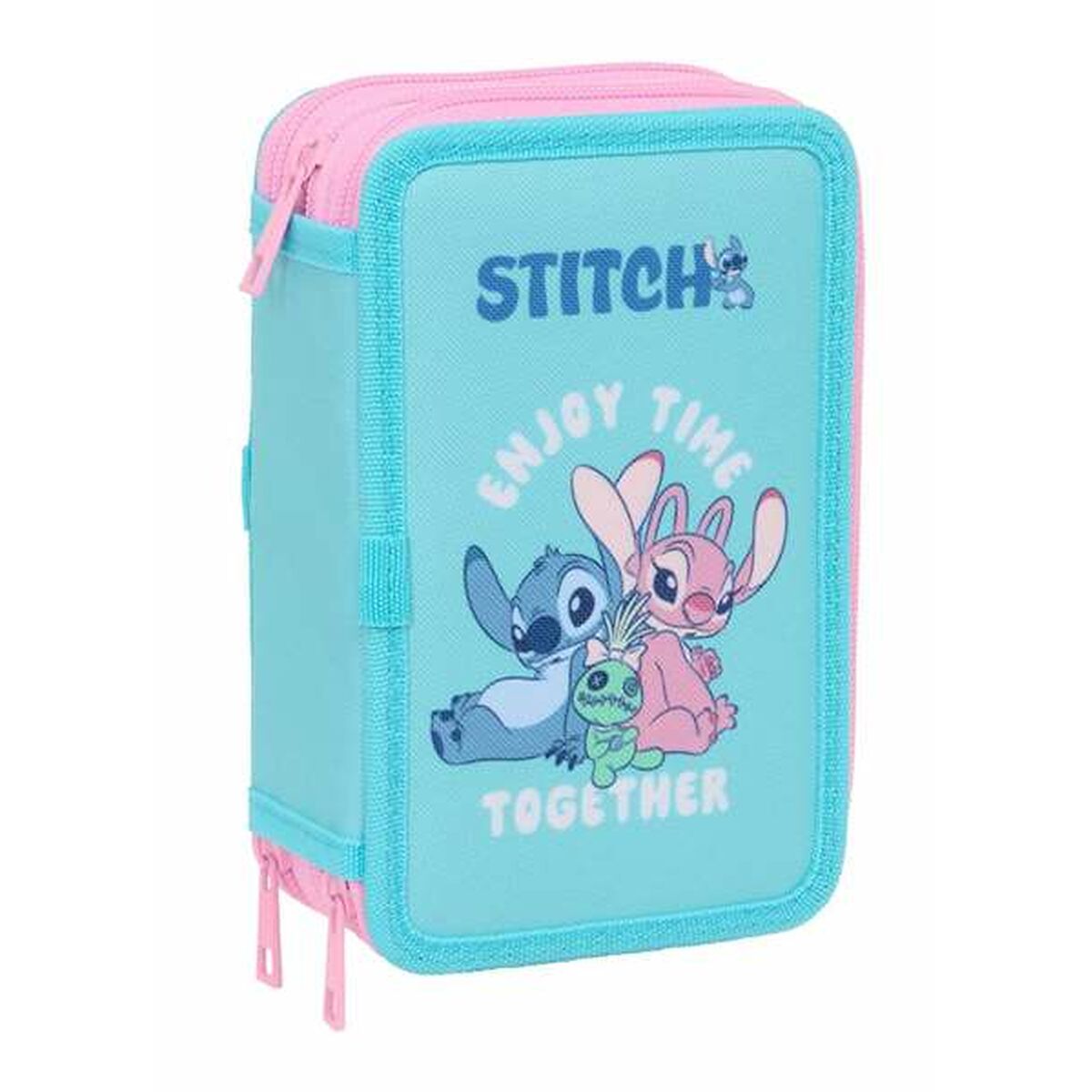 Τριπλή Κσετίνα Stitch Μπλε 12,5 x 19,5 x 5,5 cm 37 Τεμάχια