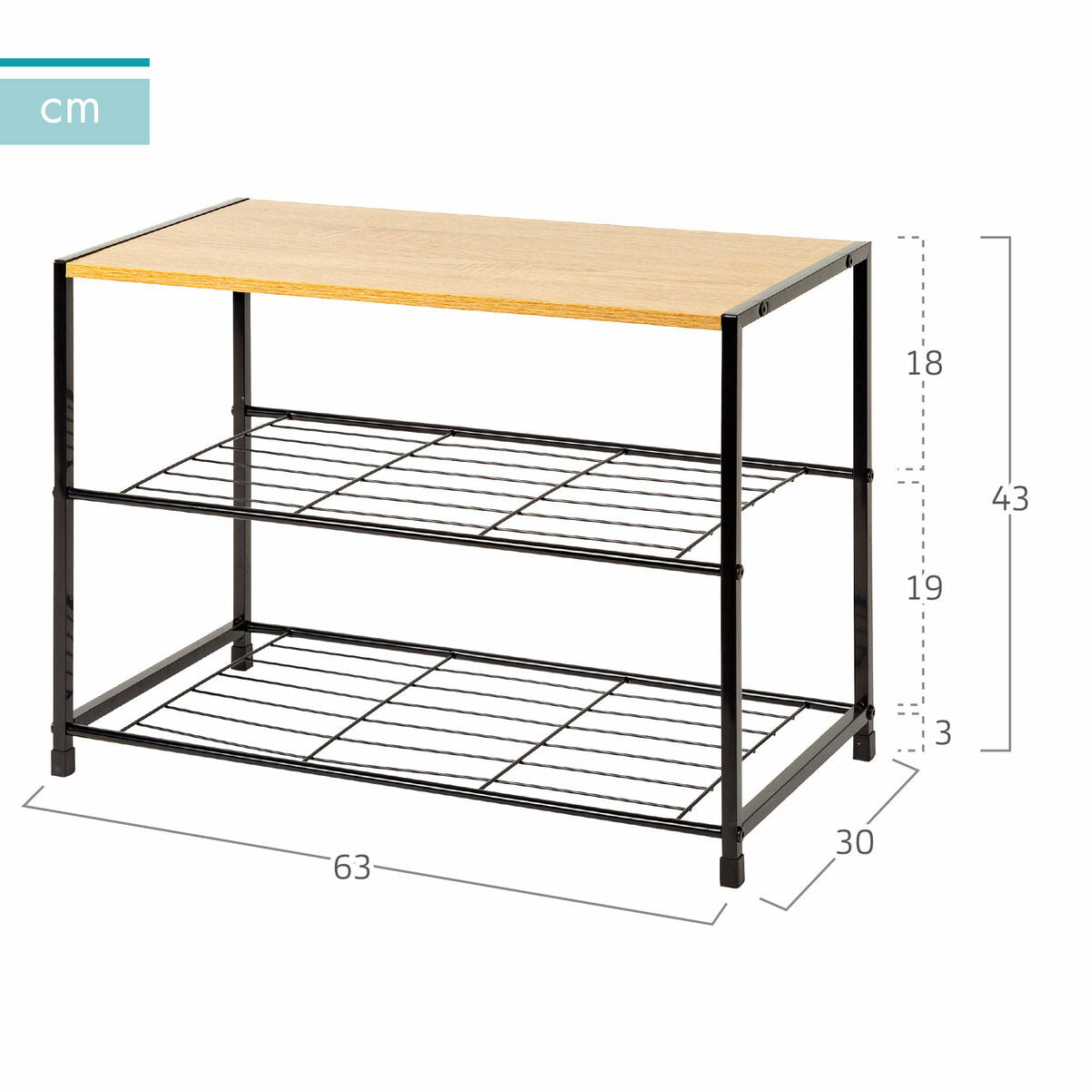 Παπουτσοθήκη Max Home 63 x 43 x 30 cm