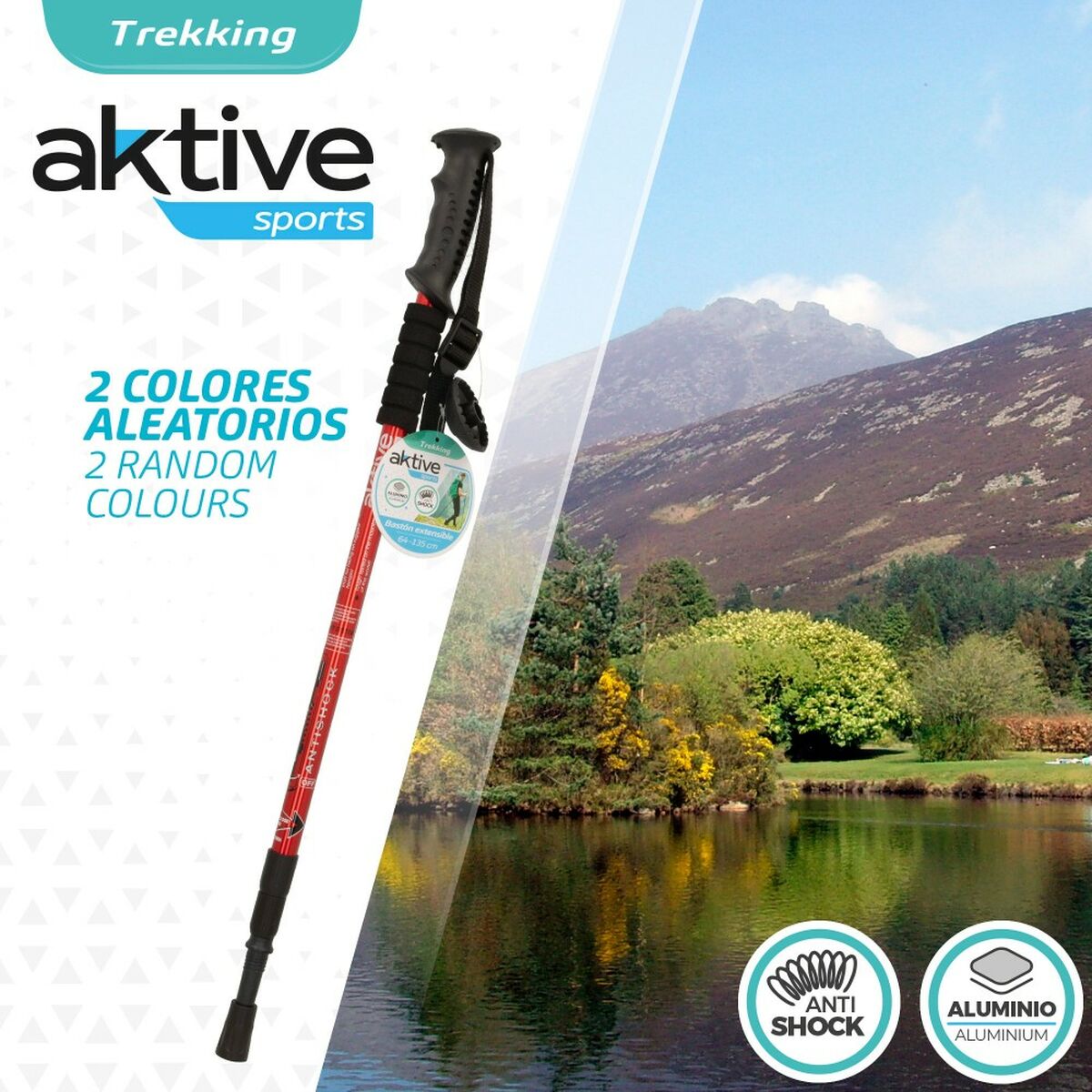 Μπαστούνι για Trekking Aktive 5,3 x 135 x 5,3 cm