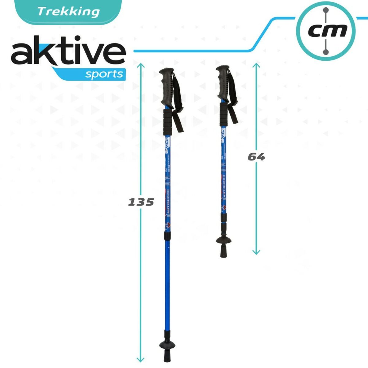 Μπαστούνι για Trekking Aktive 5,3 x 135 x 5,3 cm