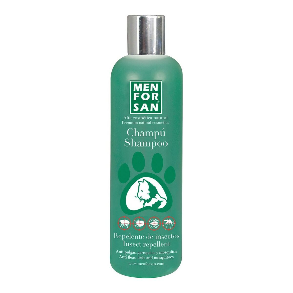 Σαμπουάν κατά των ψύλλων Menforsan herbal 300 ml Γάτα Εντομοαπωθητικό