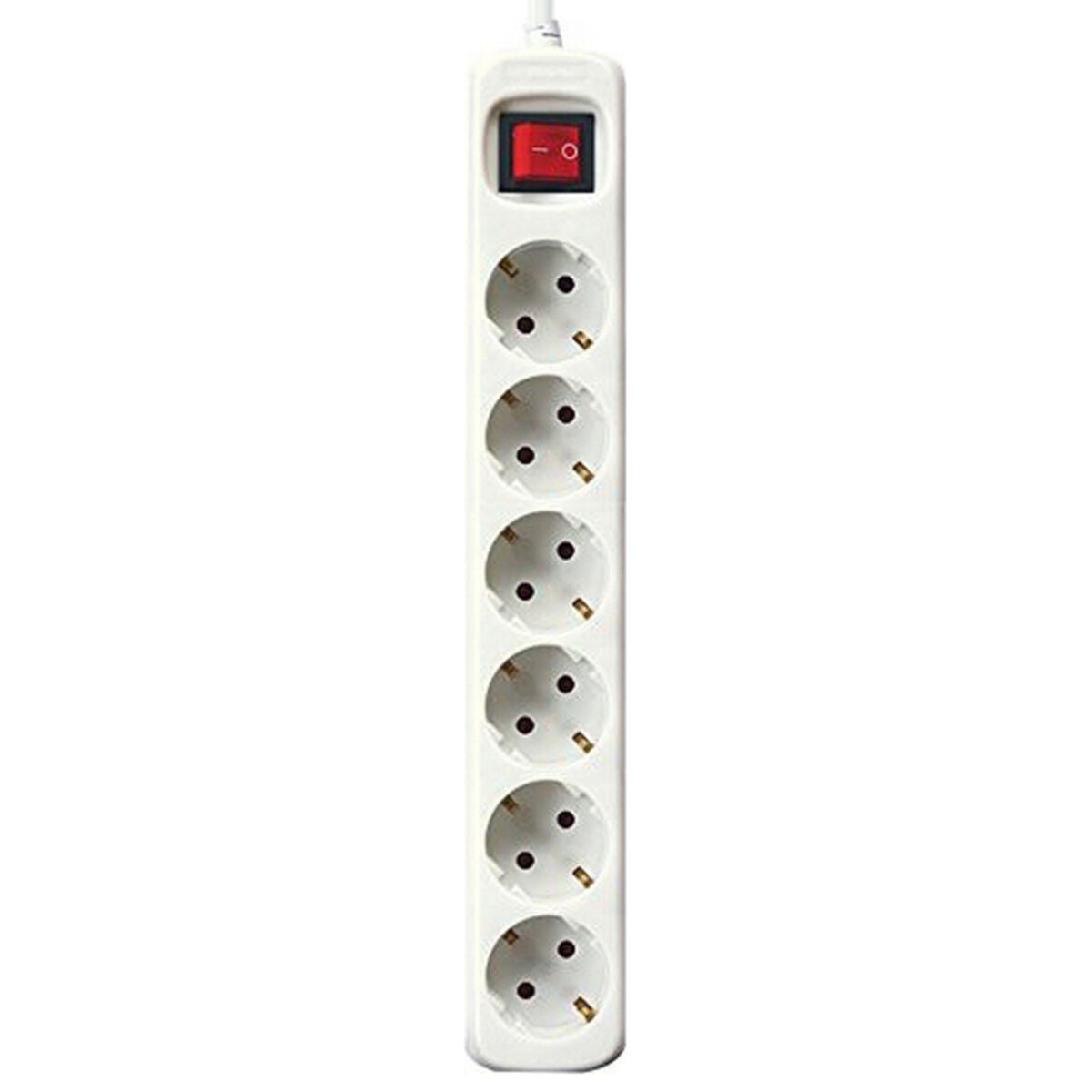 Πολύπριζο για Πρίζες 6 Θέσεων με Διακόπτη Silver Electronics Λευκό