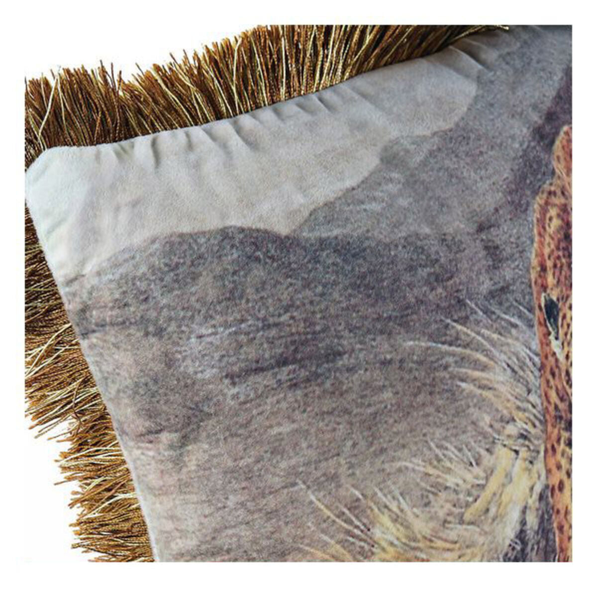 Μαξιλάρι DKD Home Decor Αλουμίνιο Αποικιακό Ζούγκλα (x2) (2 Τεμάχια)