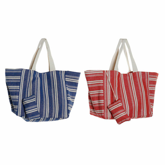 Τσάντα DKD Home Decor Μπλε Κόκκινο Αλουμίνιο 39 x 26 x 34 cm πορτοφόλι