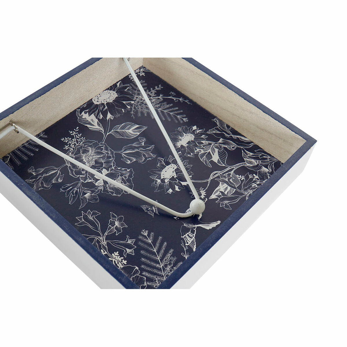 Θήκη για Χαρτοπετσέτες DKD Home Decor Μέταλλο Λευκό Ναυτικό Μπλε Ξύλο MDF (2 pcs)
