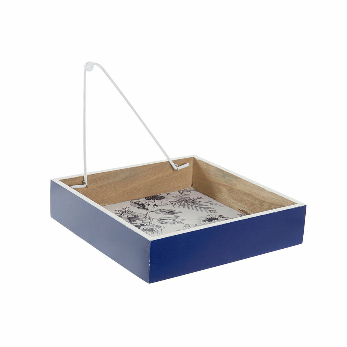 Θήκη για Χαρτοπετσέτες DKD Home Decor Μέταλλο Λευκό Ναυτικό Μπλε Ξύλο MDF (2 pcs)