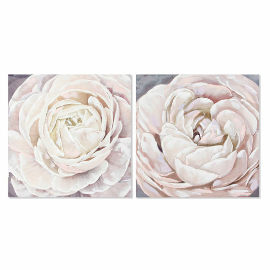 Καμβάς DKD Home Decor Καμβάς Ξύλο MDF 80 x 3 x 80 cm Λουλούδι