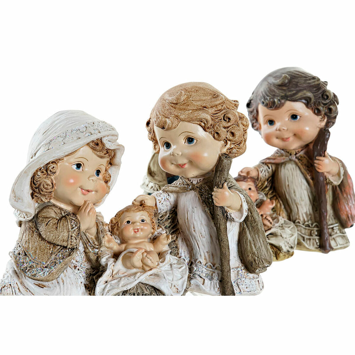 Χριστουγεννιάτικο Βηθλεέμ DKD Home Decor Ρητίνη Πολύχρωμο (16 x 9 x 12 cm) (x2)