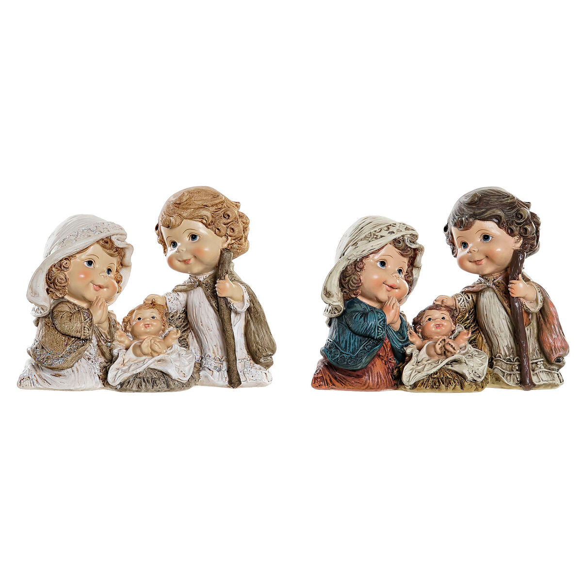 Χριστουγεννιάτικο Βηθλεέμ DKD Home Decor Ρητίνη Πολύχρωμο (16 x 9 x 12 cm) (x2)