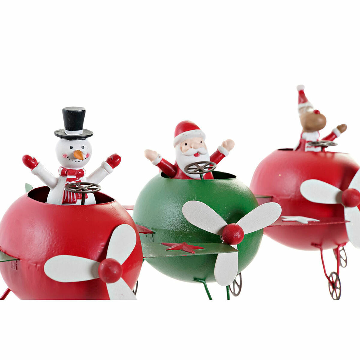 Χριστουγεννιάτικο Στολίδι DKD Home Decor Μέταλλο Τάρανδος (19 x 14 x 13 cm) (3 pcs)