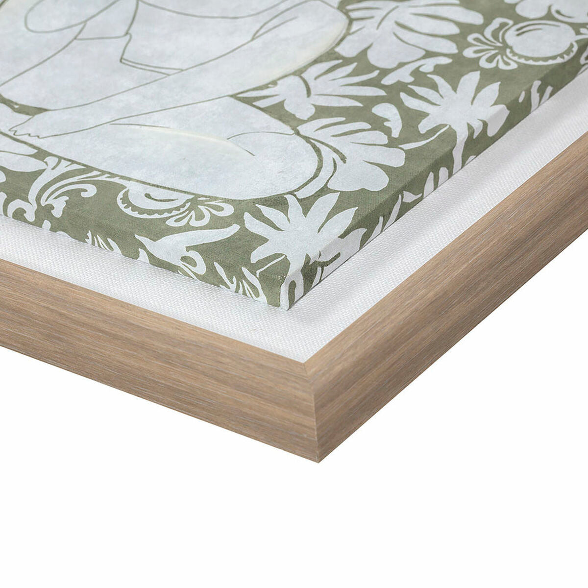 Καμβάς DKD Home Decor Ξύλο Λουλουδάτο (x2) (Ανακαινισμenα D)