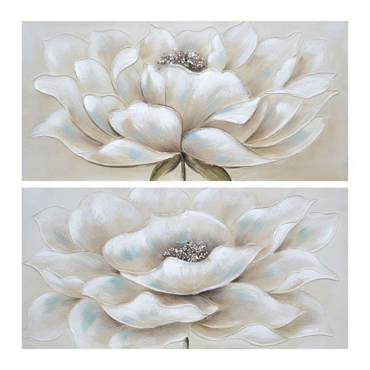 Καμβάς DKD Home Decor Λουλουδάτο (Ανακαινισμenα A)