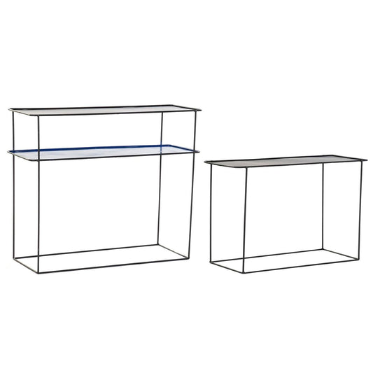 Σετ επίπλων DKD Home Decor Μπλε Μαύρο 70 x 27 x 45 cm 40 x 27 x 45 cm 80 x 27 x 65 cm 80 x 27,5 x 65 cm