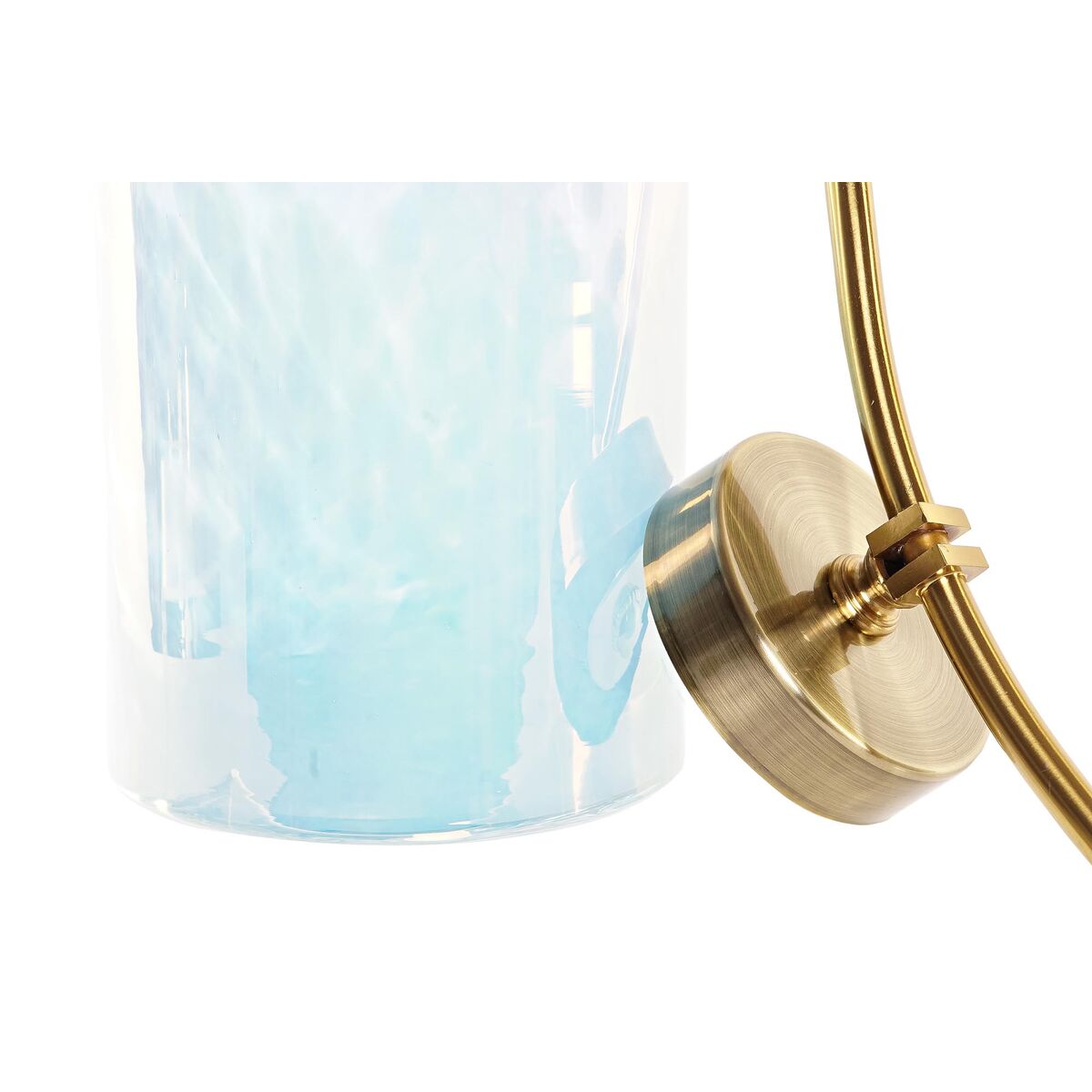 Βάζο DKD Home Decor Μπλε Χρυσό Μέταλλο Κρυστάλλινο Μεσογείακός 19 x 15 x 33 cm