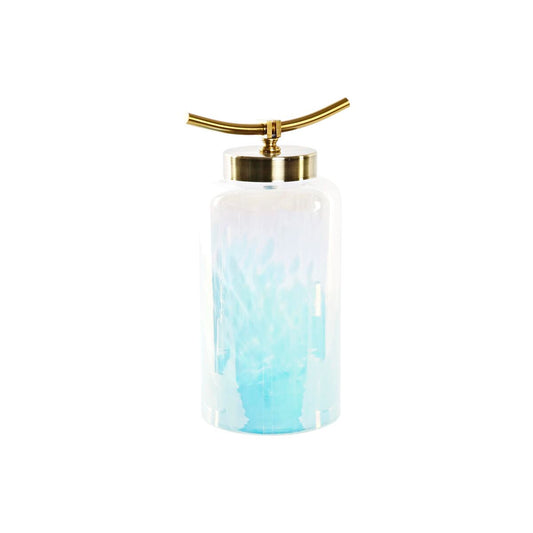 Βάζο DKD Home Decor Μπλε Χρυσό Μέταλλο Κρυστάλλινο Μεσογείακός 19 x 15 x 33 cm