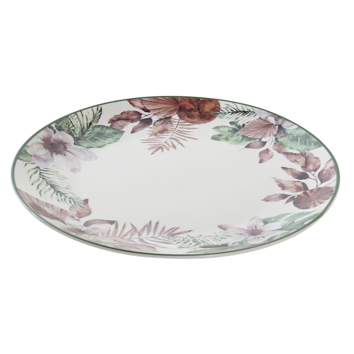 Flatplater DKD Home Decor Blomster Πορσελάνη (27 x 27 x 2 cm)