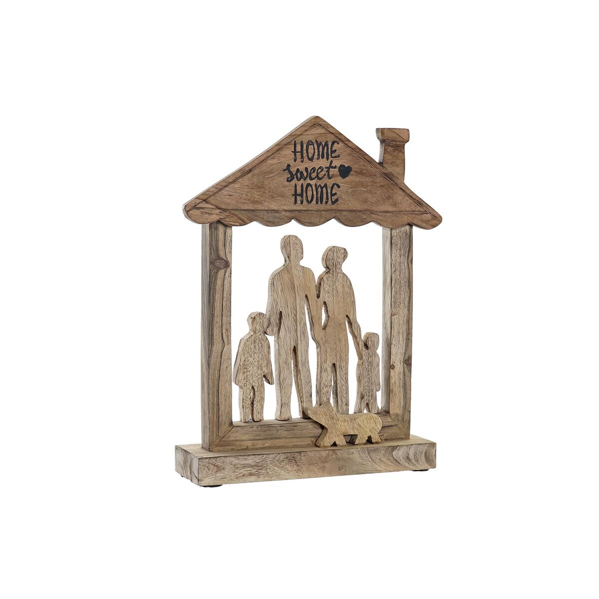 Διακοσμητική Φιγούρα DKD Home Decor Καφέ Ξύλο από Μάνγκο Σύγχρονη Οικογένεια (30 x 8 x 39 cm)