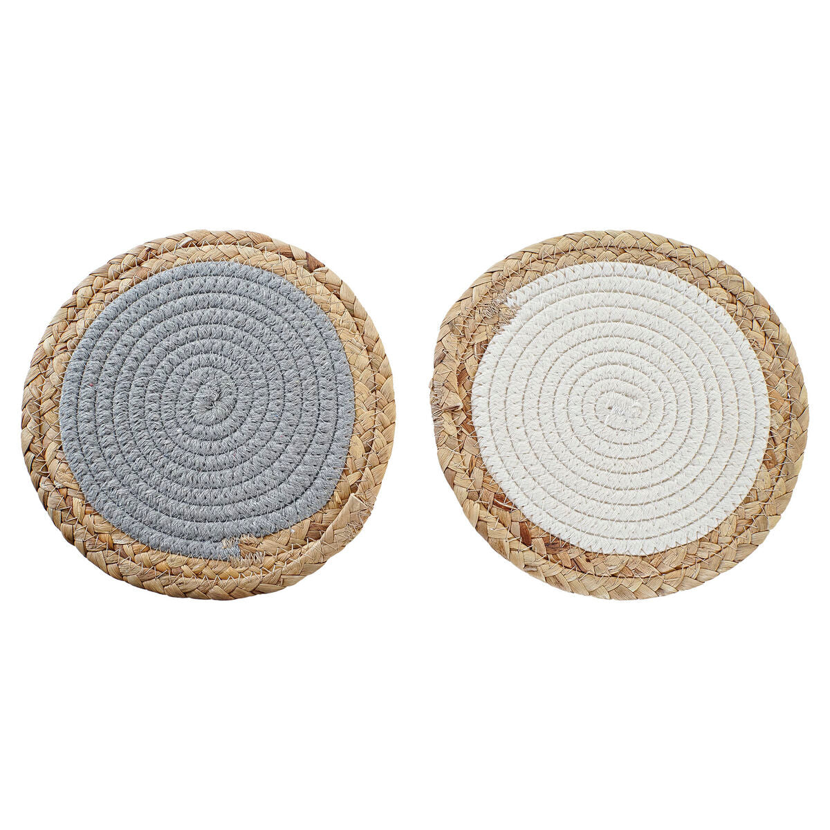 Σουπλά DKD Home Decor Άτομο βαμβάκι ίνα (20 x 20 x 1 cm) (x2)